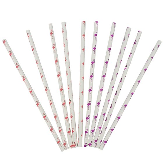 Y Трубочки для коктейля Фламинго 12(6+6)шт