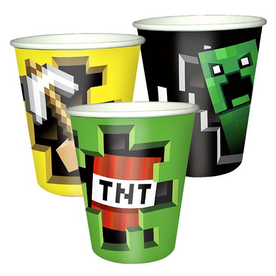 P Стаканы бумажные Пиксели 200мл 6шт