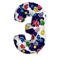 Фигура Цифра 3 Космонавтики 32"/81см