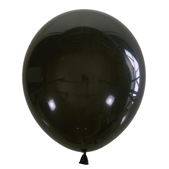 воздушные шары, M 9"/23см Декоратор BLACK 048 100шт