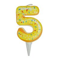 Свеча Цифра 5 Пончик 6 см
