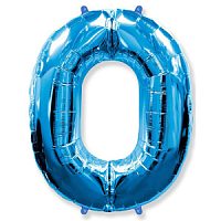 Фигура Цифра 0 голубая 40"/102см