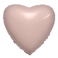 AU Сердце Пыльная Роза 19"/50см