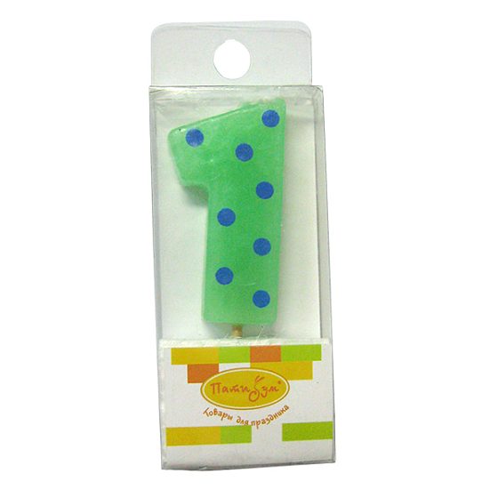 товары для праздника, свечи для торта, MC Свеча Цифра-мини 1