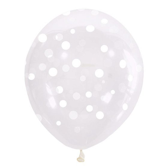 MP 12"/30см Набор шаров Конфетти белые 25шт.