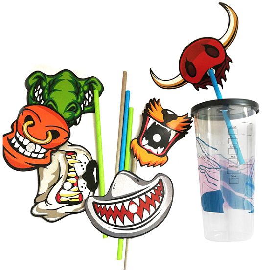 Y Трубочки для коктейля Animal Smile 6шт