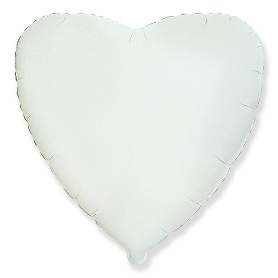 FM Сердце WHITE 18"/45см
