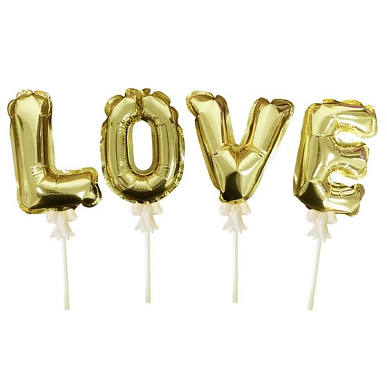 Y Шар самодув Love Gold 16см