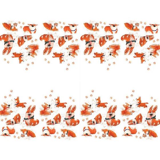 P Скатерть полиэтиленовая Корги 110см х 180см