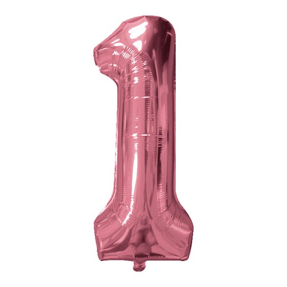 Y Фигура Цифра 1 Rose Gold 40"/102см