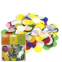 Конфетти бумажное Круги разноцветные пастельные 2,5см 14 гр