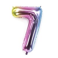 Фигура Цифра 7 Радужная 40"/102 см