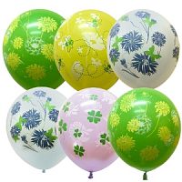 Воздушные шары ассорти рис. Полевые цветы 25шт 12"/30см
