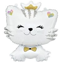 Фигура Котенок Принцесса белый 28''/71см