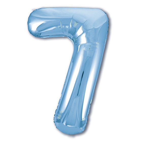 AU Фигура Цифра 7 Светло-Голубой 40"/102см