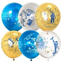 Воздушные шары ассорти рис. Лучший Выпуск 25шт 12"/30см
