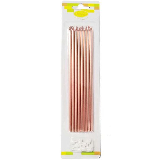 MС Свечи Rose Gold 18см с держателями 8шт