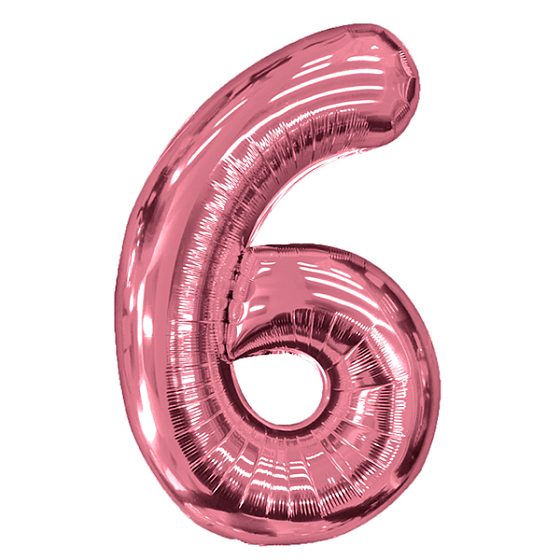 Y Фигура Цифра 6 Rose Gold 40"/102см