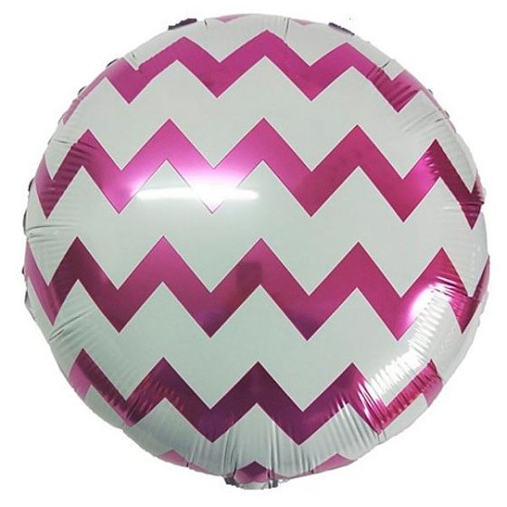 Y Круг 57 White Шеврон Red/Pink 18"/45см