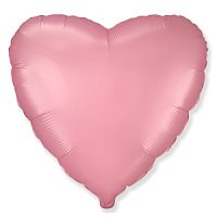 Сердце Пастель сатин PINK/20 18"/45см