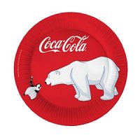 Тарелки бумажные Coca-Cola 23см 6шт