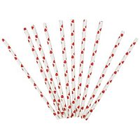 Трубочки для коктейля Сердечки 12 шт