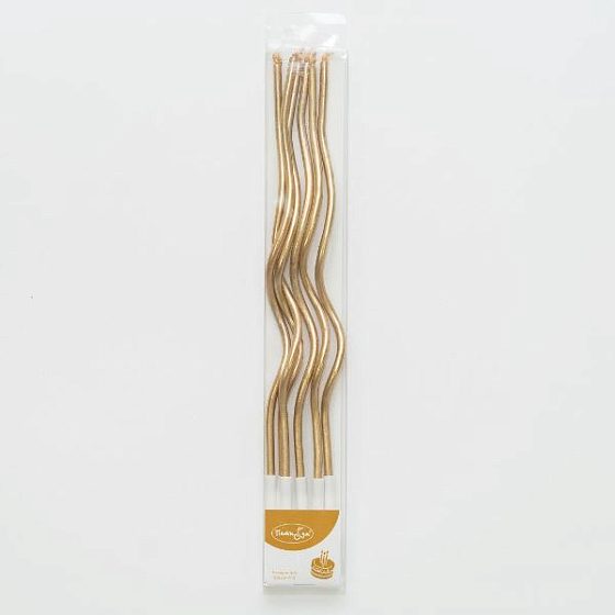 MС Свечи Спираль Metallic Gold 13см 6шт
