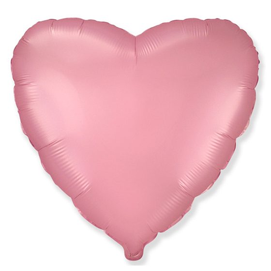 FM Сердце Пастель сатин PINK/20 18"/45см