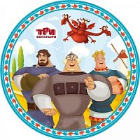 Тарелки бумажные Три Богатыря 18см 6шт