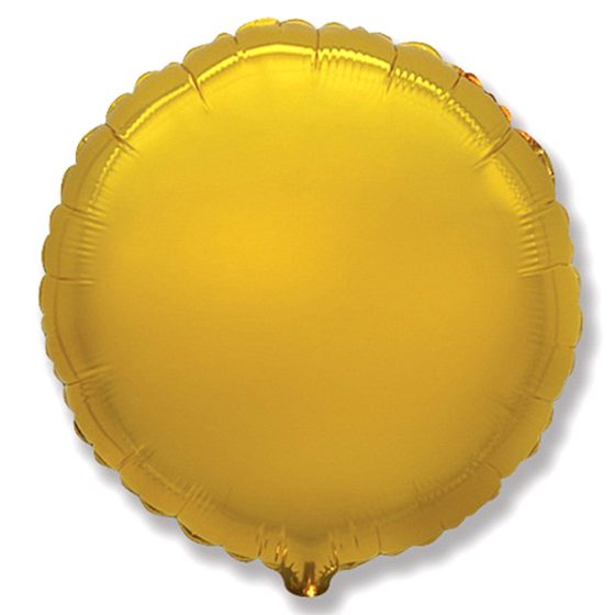 воздушные шары, шары из фольги, FM Круг GOLD 18"/45см