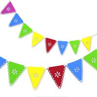 Гирлянда флажки Цветные фетр 250см