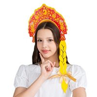 Кокошник Русский народный с косой 265мм