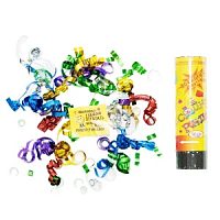 16 см Хлопушка пружинная День рождения с фантом 12 шт/уп