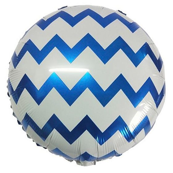 Y Круг 56 White Шеврон Blue 18"/45см