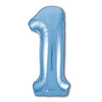 Фигура Цифра 1 Светло-Голубой 40"/102 см