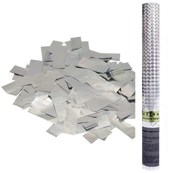 товары для праздника, хлопушки, AC 60см Пневмохлопушка в пластиковой тубе Серебряное конфетти