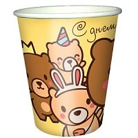 Стаканы бумажные Медвежата СДР 200мл 6шт