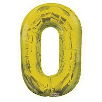Фигура Цифра 0 золото 34"/86см